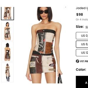 Jaded london 2 piece set. Top and skirt included.